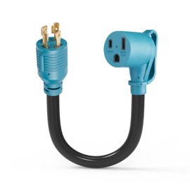 Welder Adapter Cord, L14-30P Twist-Lock Male to 6-50R Female, 4 Prong 30 Amp to 3 Prong 50 Amp Generator to Welder Adapter Power Cord, 10 AWG Heavy Duty,ETL Listed (1.5FT)