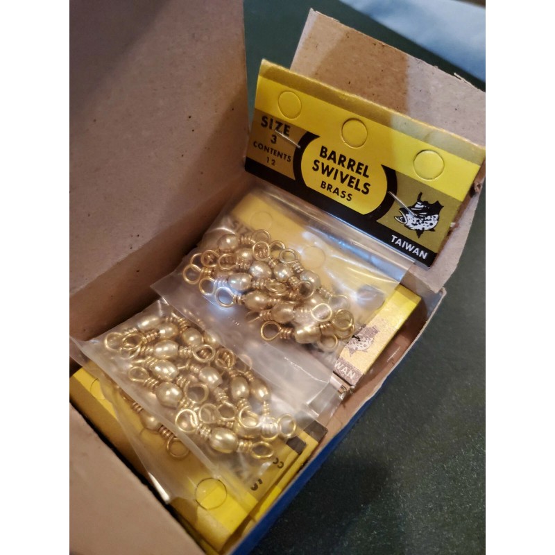 Olympic Fishing Tackle Brass Swivels 72 Pcs Size 3