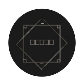 HEITOK Texas Hold'em Poker Mat 47" Round, Water-Repellent, Noise-Reducing, Non-Slip Texas Hold'em Poker Table Top with Portable Carrying Bag for Poker Games