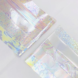 KAAGEE 10 Rolls Aurora Nail Foil Stickers for Nail Art Foil Nail Wraps Holographic Nail Foils Paper Iridescent Nail Transfer Foil Sheets