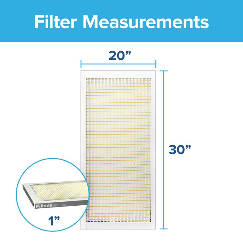 Filtrete 20x30x1 Air Filter, MPR 300, MERV 5, Clean Living