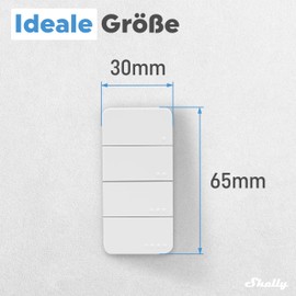 Shelly BLU RC Button 4 Bluetooth Remote Control with Magnetic Holder, Controls Light and Smart Devices, Wireless, Low Consumption, Encryption, Multiple Click, Convenient to Use, iOS Android App