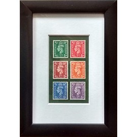 80th Birthday, genuine 1945 mint framed stamps
