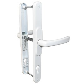 Universal Flexi UPVC Repair Door Handle Set Adjustable 92mm 68mm 62mm PZ Lever (White)
