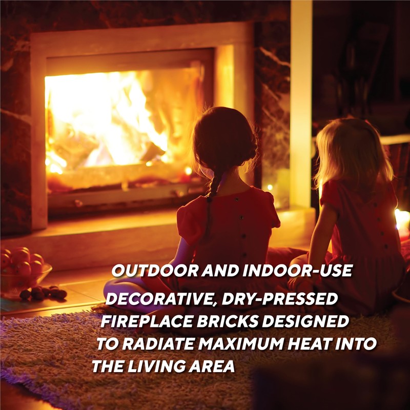 Rutland Soap Split Fire Bricks, Soap-Sized Firebricks for Fireplace Decoration,