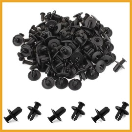 Partuto 100 Pcs 8mm Hole Plastic Screw in Fastener Rivets Retainer Clips Replacement