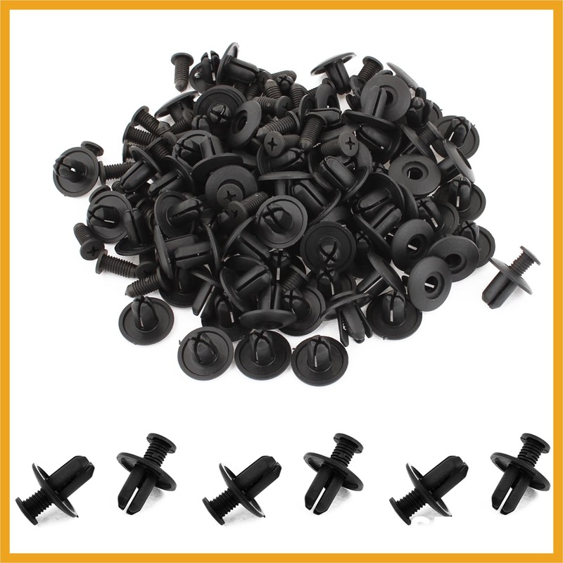 Partuto 100 Pcs 8mm Hole Plastic Screw in Fastener Rivets