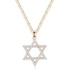 Barzel 18K Gold Plated Crystal Star of David Charm Necklace