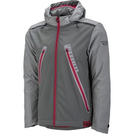 Fly Racing Carbyne Jacket (Grey/Red, X-Large)