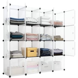 TREATLIFE HOME Maximize Storage Efficiency with 16-Cube Storage Shelf, Organizing Solution for Office, Home, or Kids Room, White