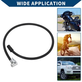 Hihaha Reifenfüller Verlängerungsschlauch Luftkompressor Verlängerungsschlauch Adapter Reifenventil für Auto Motorrad Fahrrad Langlebiges Nylon 31,50 Zoll M6x1.0 16mm OD Schwarz