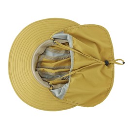 Magracy Men's UPF 50+ Sun Hat with Neck Protection Wide Brim Mesh Safari Hat Fishing Hat, kelly