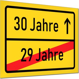KAVARO 18th Birthday Gift Idea, Place Sign as a Fun Gift for Girls and Boys, for Adolescence, Also Perfect as a Decoration for Parties, 30 x 20 cm, yellow