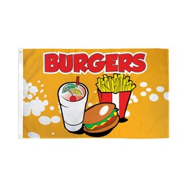 AZ FLAG - Hamburg Fast Food Flag - 150 x 90 cm - Hamburg Flag 100% Polyester with Brass Eyelets - 110 g