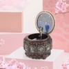 Vintage Music Box with 12 Constellations Rotating Goddess Twinkling LED