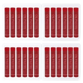 PATIKIL Red Oil Pastels, 24 Pieces Soft Oil Pastels Creamy Pastel Pencils Art Supplies for Art Painting Drawing Mixing Graffiti for Artists Beginners