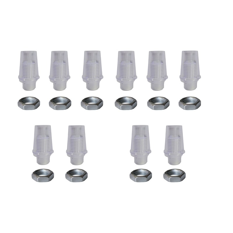 Clamping nipple strain relief M10x1 transparent, also suitable for textile