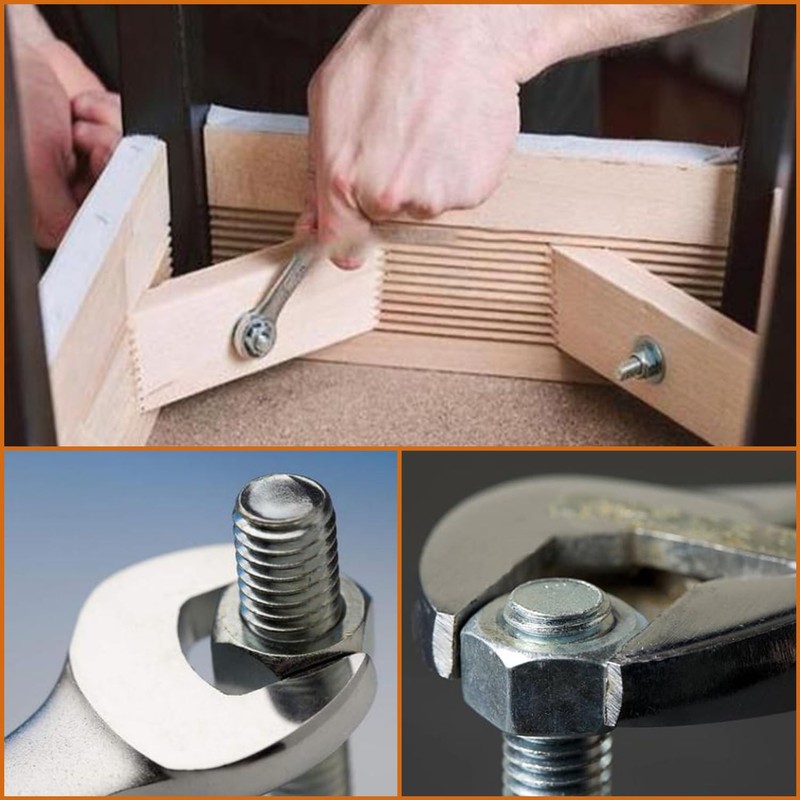 ELOOGAA M18 3pcs Hex Nuts,M18 Galvanized Metric Hardware Nuts Sets