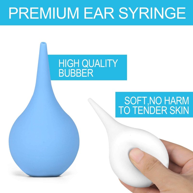 2 Pack Ear Syringe 2oz / 60ml Hand Bulb Syringe