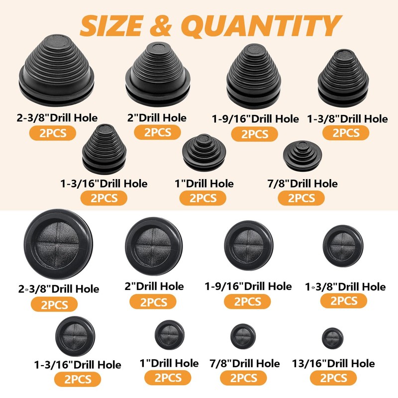 mankk Rubber Grommet Kit Firewall Grommet Wire Grommet Tower Shaped