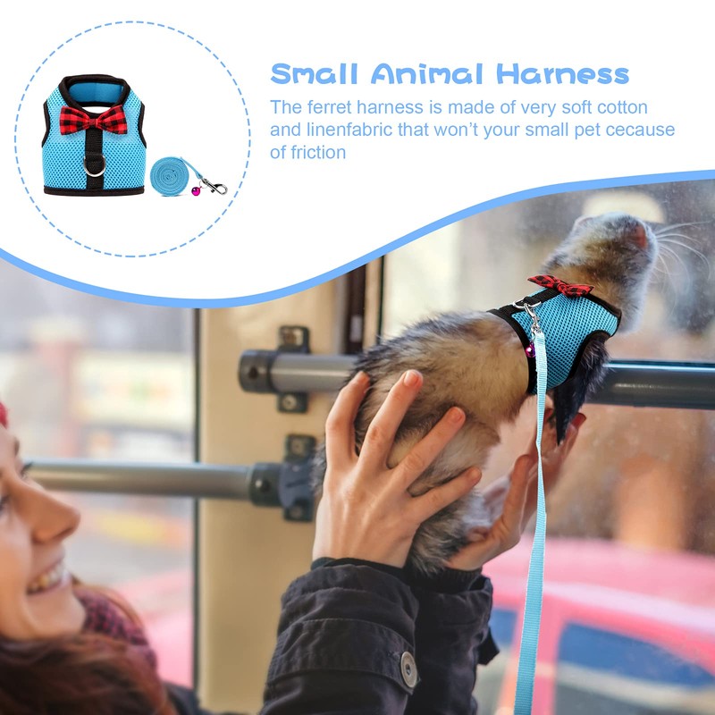 Rypet Small Animal Harness and Leash - Soft Mesh Small