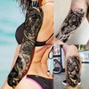 20 Sheets Extra Large Tiger Full Arm Temporary Tattoos For