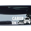 Car Sticker CARER ON CALL Health Worker Van Window Bumper
