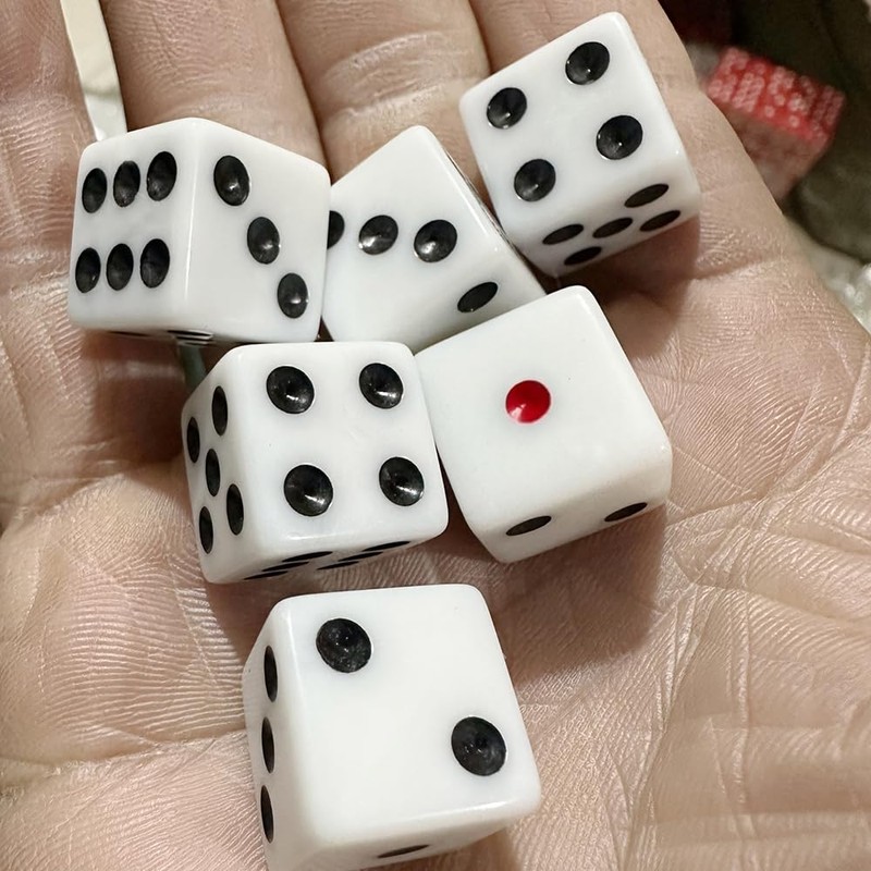 QUANTALY 16mm Dice Set of 6 Dice 6-Sided Dice for