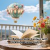 Solar-Heißluftballon-Laterne mit Flamme, Heißluftballon-Licht, 2D-Acryl-Modell, Fensterdekoration, Anhänger für Hof, Freunde,