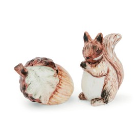 Cooksmart Forest Fable Salt & Pepper Shakers | British Designed Hand-Painted Ceramic Set | Woodland-Inspired Acorn & Owl Design | Rustic Farmhouse Tableware | Stylish & Practical Kitchen Accessory