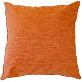 Mary Night MNS641275-17 "Dia" Cushion Cover, Approx. 17.7 x 17.7 inches (45 x 45 cm), Orange, Zippered Type, Glossy, Glossy, Corduroy Style, Refurbished, Year-Round Use, Washable