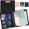 KLLVE Clipboard with Storage for Men Women, Leather Padfolio Portfolio