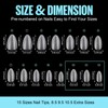 TOMICCA Nail Tips, 360 Pieces, Full Cover Soft Gel Tips,