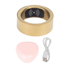 Smart Ring Sleep Fitness Tracker Pedometer Waterproof Exquisite Vibration Alert Smart Health Ring for Gift Gold 21