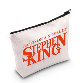 MNIGIU Writing Lover Gift Based On A Novel By Makeup Bag Writer Fans Gift Horror Novels Lover Gifts, Stephen King