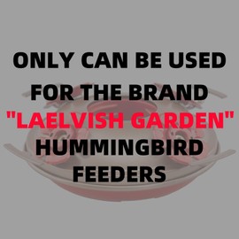 LaElvish Garden Upgraded Replacement Metal Base, Fits LaElvish Garden Hummingbird Feeders ONLY, No Leak No Rust, Safe for Hummingbird, Silver+Yellow Upgraded Base, Containing 1 Metal Base
