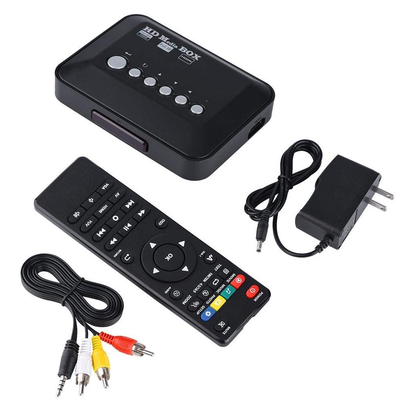 ASHATA Richer-R Media Player HDMI USB SD MMC AV TV,Reproductor