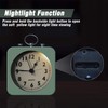 AYRELY® Battery Operated Alarm Clock with Square Metal Case,No Ticking