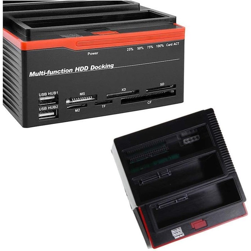 SQUADO USB 3.0 Dual Bay Docking Station for 2.5/3.5" SATA/IDE