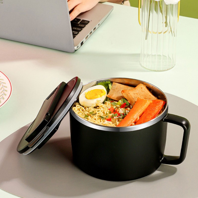 304 Stainless Steel Instant Noodle Bowl 1200ML Large Capacity Noodle