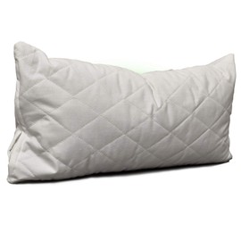 GIRAFFENLAND Organic Spelt Husk Cushion 20 x 40 cm Quilted White Cushion Directly Filled with Spelt Husks from Organic Cultivation