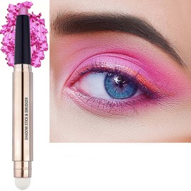 TWLBXMG Pink Eyeshadow Stick Cream Smooth Shimmer Eye shadow Pencil Hypoallergenic Waterproof Long Lasting Eye shadow pen Highlighter Stick Multi-Dimensional eyes Look (13# Pink Shimmer)