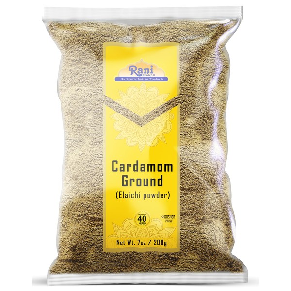 Rani Cardamom (Elachi) Ground, Powder Indian Spice 7oz (200g) ~ Gluten Free