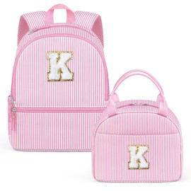 YOOLIFE Backpack for Girls Kids Toddler, Lunch Bags for Teen Girl School Bookbag, Birthday Gifts for 6 7 8 9 10 Year Old Girls, Pink K