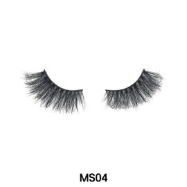 Laflare 3D SILK MINK MAX VOLUME Premium Faux Mink 25mm Extra Long Eyelashes, Cat Eyes, Wispy, Fluffy, Soft as Mink, Multi-layered Dramatic Volume False Lashes (LFMS-MS04)