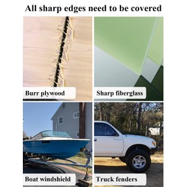 SYOAUTO Large Edge Trim Fits Edge 1/4 inch, 10 Feet (3 Meter) Black Rubber Edge Trim Boat Trim Molding Door Trim Edging Plastic Edge Trim