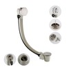ENKI, W55, Brushed Nickel Bath Waste with Overflow and Nickel