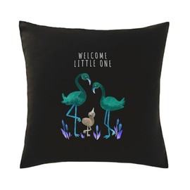 Hippowarehouse welcome little one flamingo Printed bedroom accessory cushion cover case 41x41cm