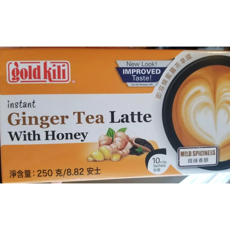 Gold Kili Natural Instant Ginger milk Tea Drink, 8 Sachets