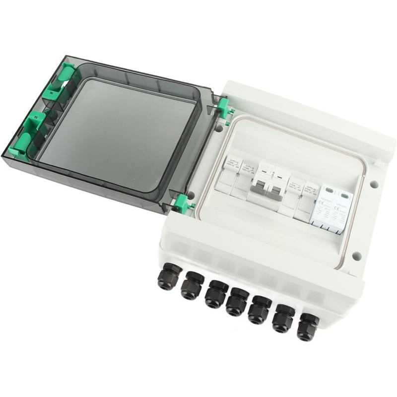 Caja combinada solar fotovoltaica 2 cuerdas IP65 con disyuntor CC